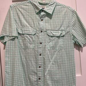 Magellan Outdoors Mint Checkered Men's Shirt